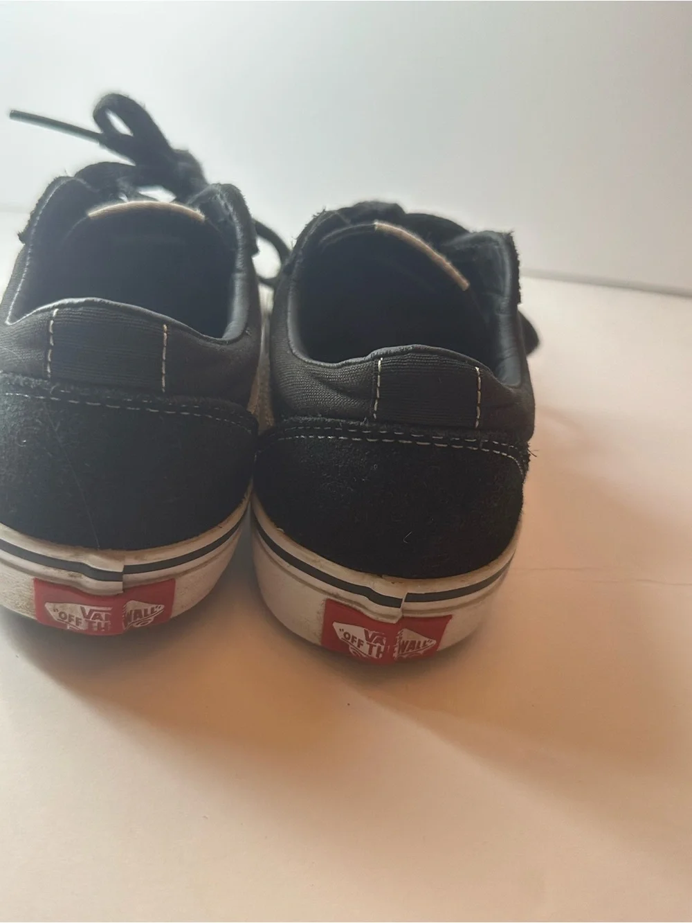 Vans Kids Black and White Low-Top Skate Sneakers